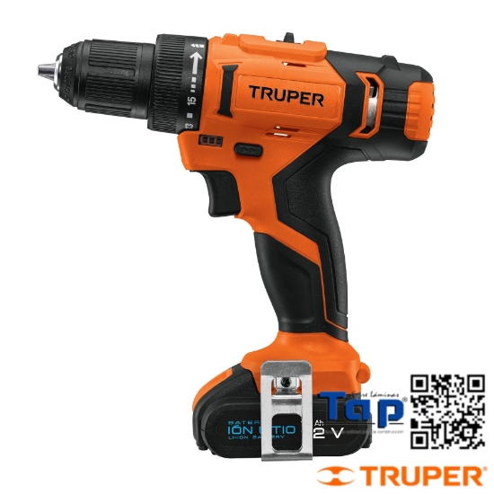 Imagen de TALADRO INALAMBRICO 009 3/8" 12 V PROF TRUPER