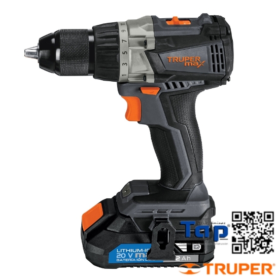 Imagen de TALADRO INALAMBRICO 013 1/2" 20  V TRUPER MAX