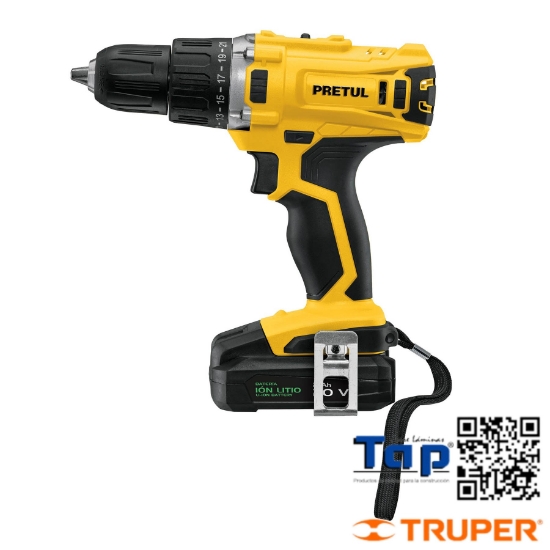 Imagen de TALADRO INALAMBRICO 013 1/2" 20 V PRETUL
