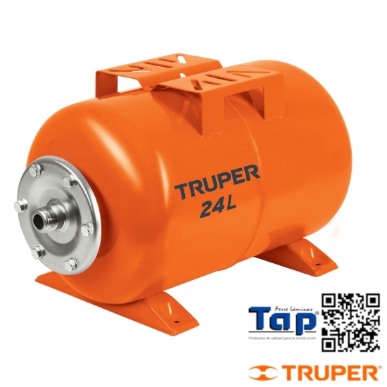 Imagen de TANQUE P BOMBA HIDRONEUMATICA HIDR-1/2"X24 TRUPER
