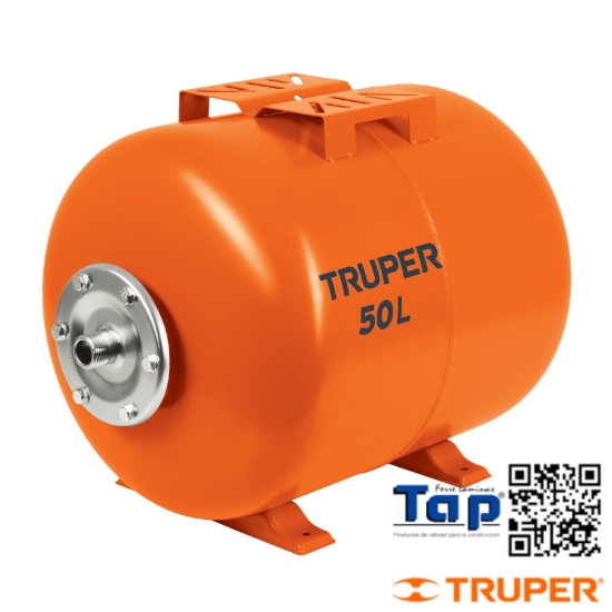 Imagen de TANQUE P BOMBA HIDRONEUMATICA HIDR-1/2"X50 TRUPER