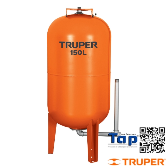Imagen de TANQUE P BOMBA HIDRONEUMATICA HIDR-1-1/2"X150 TRUPER