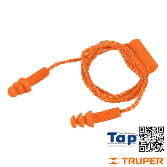 Imagen de TAPON AUDITIVO REUTILIZABLE TRIPLE BARRERA C CORDON