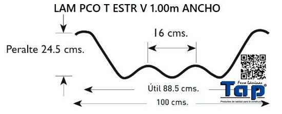 Imagen de LAMINA PLASTICO V 1m