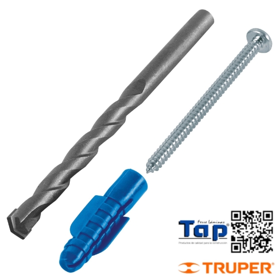 Imagen de TAQUETES 009 3/8" C PIJAS #12 Y 1 BROCA 3/8" FIERO KIT 20 P