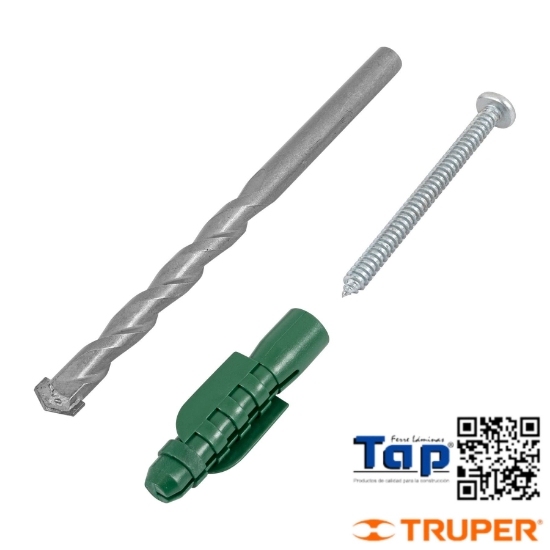 Imagen de TAQUETES 013 1/2" C PIJAS #14 Y 1 BROCA 1/2" FIERO KIT 20 P