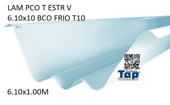 Imagen de LAM PCO T ESTR V 6.10x1.00 BCO FRIO T10