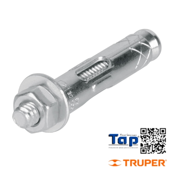 Imagen de TAQUETES EXPANSIVOS 006 1/4" C TORNILLO FIERO CAJA C 100