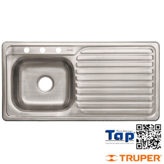 Imagen de TARJA EMPOTRAR TINA IZQUIERDA 100X51 CM FOSET B