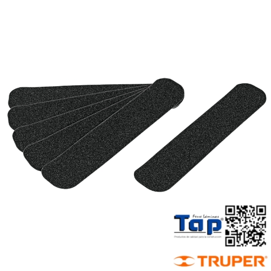 Imagen de TARJETA 6 TIRAS 23CM ANTIDERRAPANTES NEGRAS 50MM C ABRASIVO