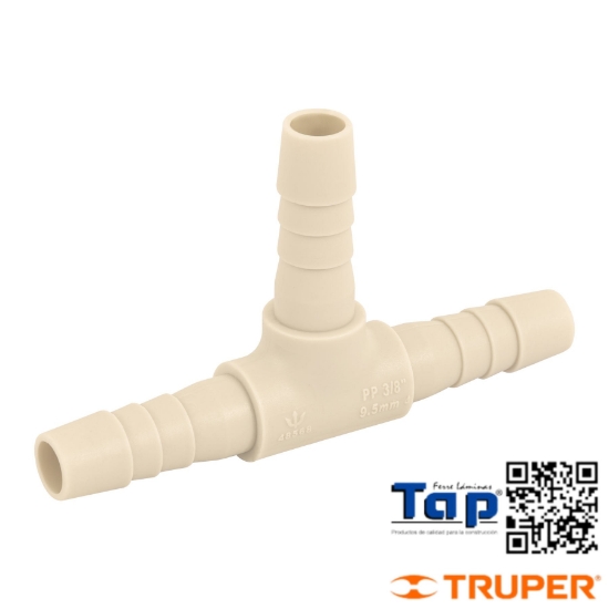 Imagen de TEE INSERCION 009 3/8" POLIPROP FOSET