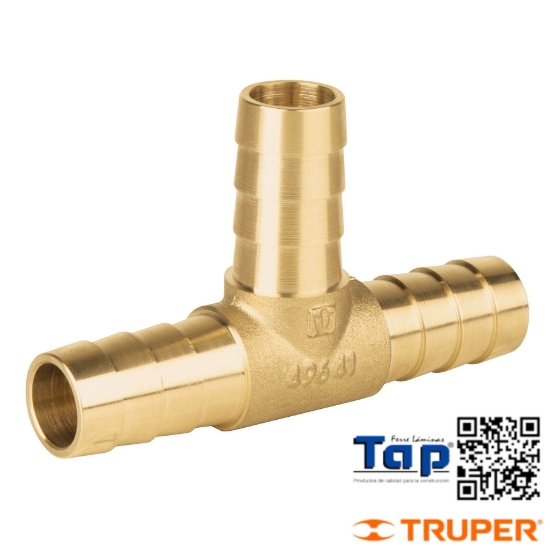 Imagen de TEE INSERCION MACHO LATON 013 1/2" P POLIDUCTO NEGRO FOSET