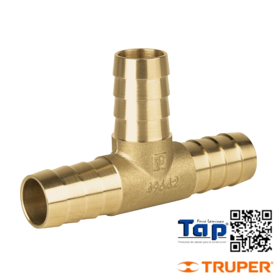 Imagen de TEE INSERCION MACHO LATON 019 3/4" P POLIDUCTO NEGRO FOSET