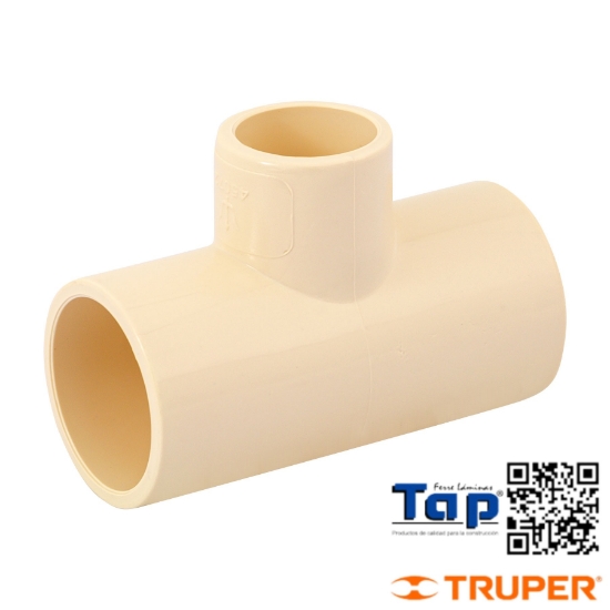 Imagen de TEE REDUCIDA CENTRAL CPVC 019 3/4"X019 3/4"X013 1/2" FOSET