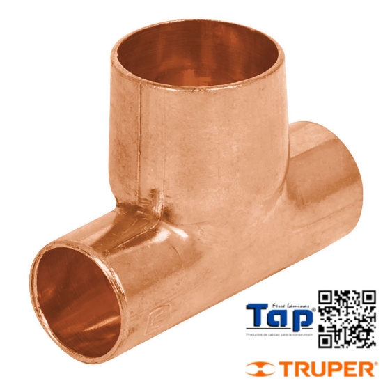 Imagen de TEE REDUCIDA COBRE 013 1/2"X013 1/2"X019 3/4" FOSET
