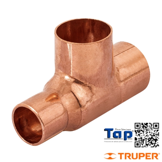 Imagen de TEE REDUCIDA COBRE 019 3/4"X013 1/2"X019 3/4" FOSET