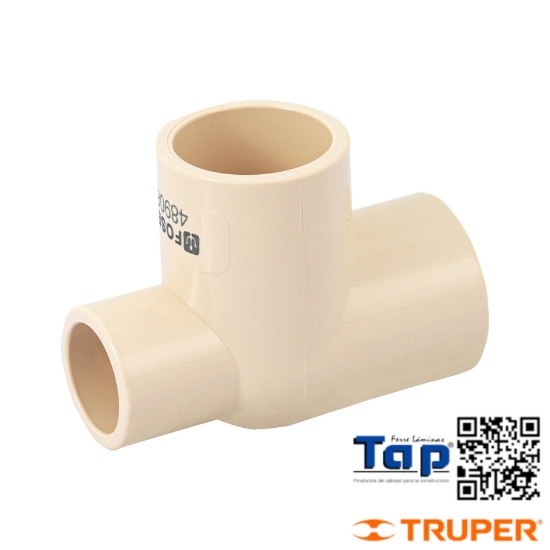 Imagen de TEE REDUCIDA LATERAL CPVC 019 3/4"X013 1/2"X019 3/4" FOSET