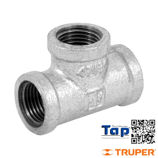 Imagen de TEE SENCILLA 013 1/2" ACERO GALVANIZADO FOSET