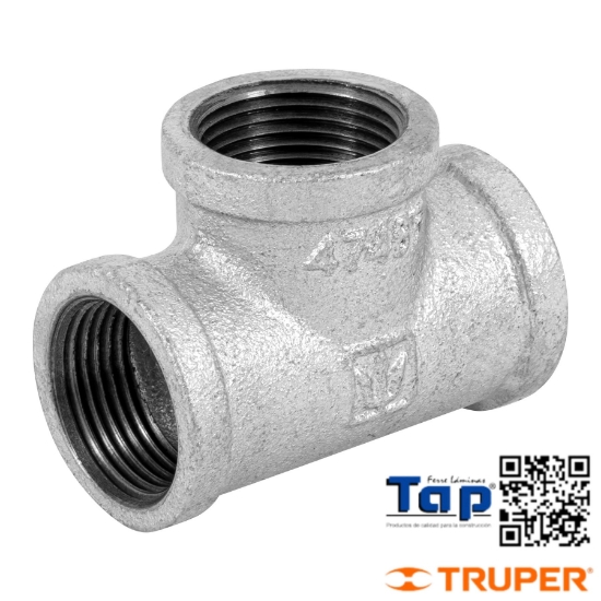 Imagen de TEE SENCILLA 025 1" ACERO GALVANIZADO FOSET