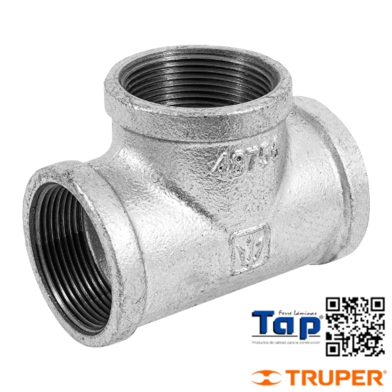 Imagen de TEE SENCILLA 038 1-1/2" ACERO GALVANIZADO FOSET
