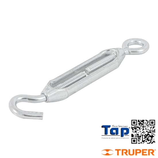 Imagen de TENSOR ZINC 006 1/4" GANCHO-ARGOLLA FIERO