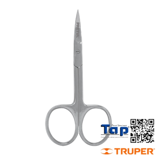 Imagen de TIJERA 087 3-1/2"  ACERO INOX PTA CURVA P MANICURE PRETUL