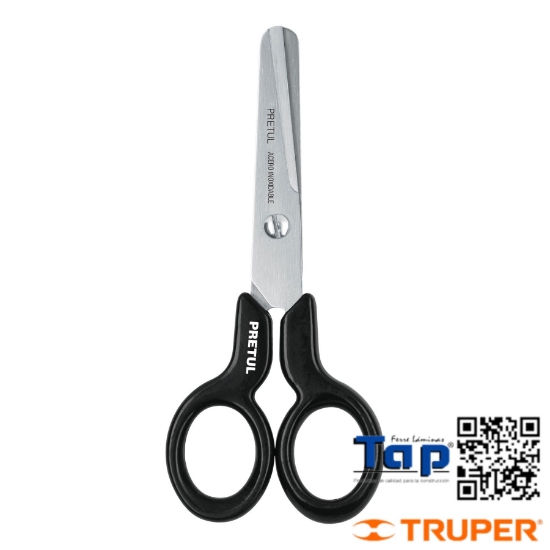 Imagen de TIJERA 113 4-1/2" ACERO INOXIDABLE PTA ROMA ESCOLAR PRETUL