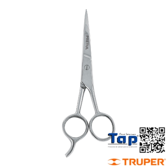Imagen de TIJERA 137 5-1/2" ACERO INOX C GANCHO P ESTILISTA PRETUL
