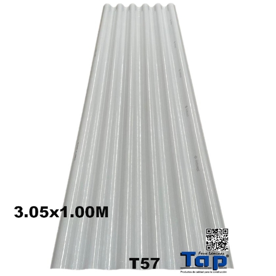 Imagen de LAM PCO T FIB 3.05x1.00 BCO FRIO T57