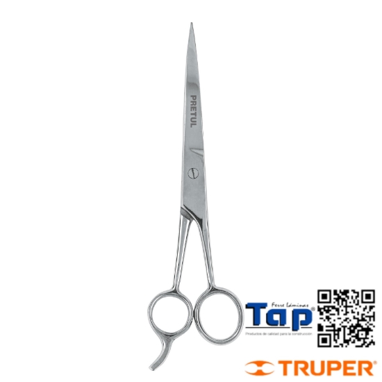 Imagen de TIJERA 187 7-1/2" ACERO INOX C GANCHO P ESTILISTA PRETUL