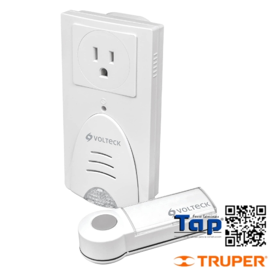 Imagen de TIMBRE INALAMBRICO C RECEPTOR P ENCHUFAR 1 TONO