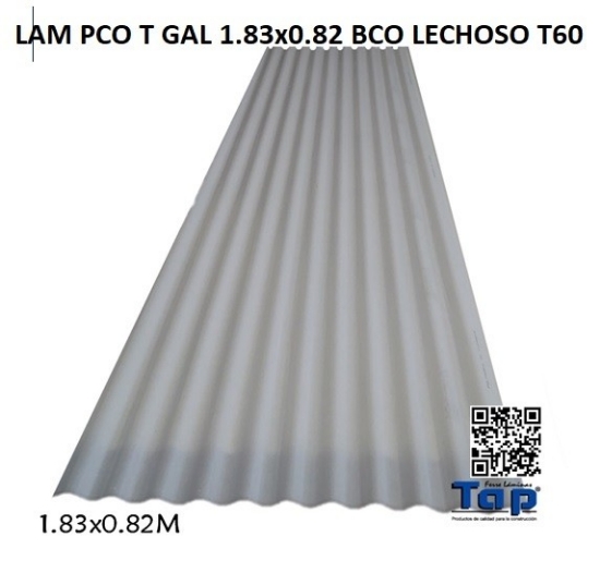 Imagen de LAM PCO T GAL 1.83X0.82 BCO LECHOSO T60