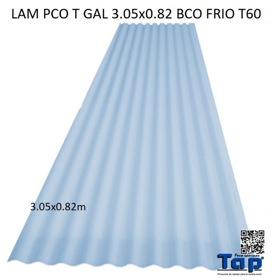 Imagen de LAM PCO T GAL 3.05x0.82 BCO FRIO T60