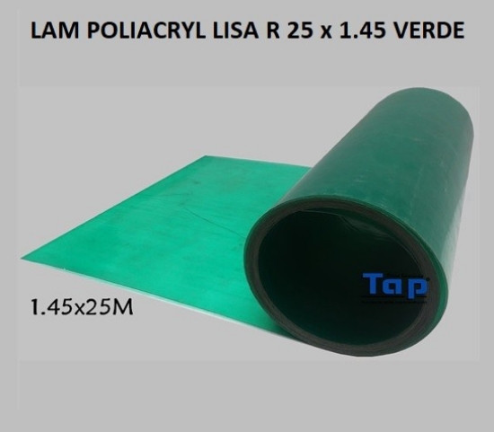 Imagen de LAM POLIACRYL LISA R 25 x 1.45 VERDE