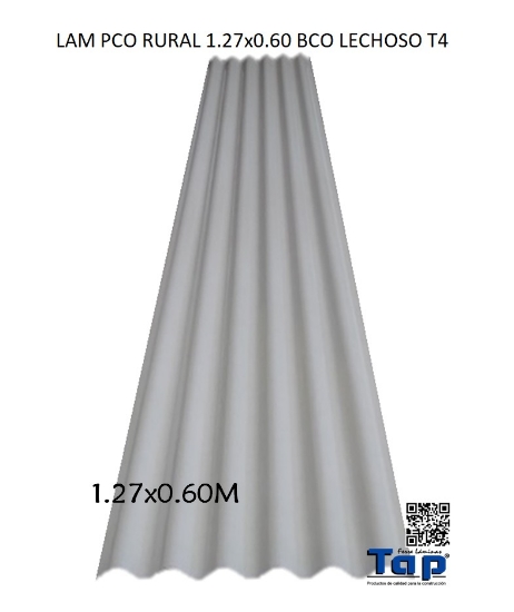 Imagen de LAM PCO RURAL 1.27x0.60 BCO LECHOSO T4