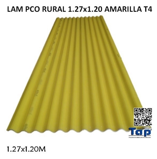 Imagen de LAM PCO RURAL 1.27x1.20 AMARILLA T4