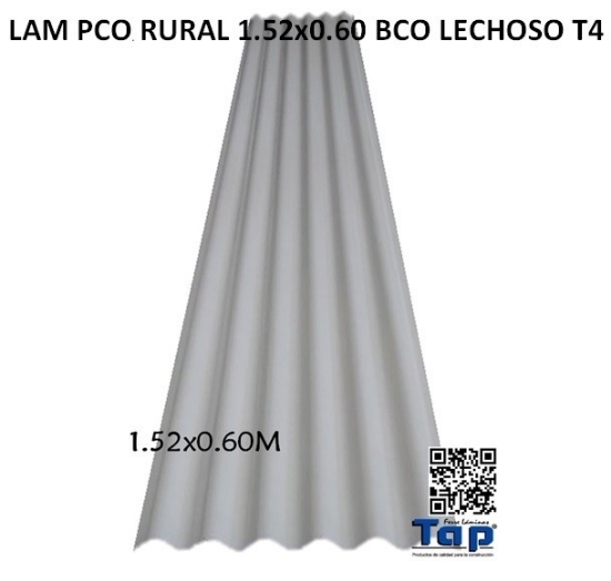 Imagen de LAM PCO RURAL 1.52x0.60 BCO LECHOSO T4