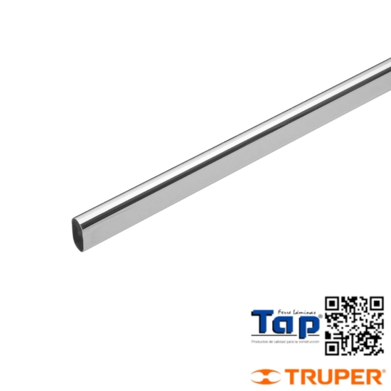 Imagen de TUBO ACERO CROMADO P CLOSET OVALADO 1.8 M HERMEX