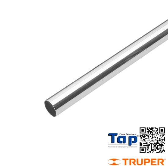 Imagen de TUBO ACERO CROMADO P CLOSET REDONDO 1.2 M HERMEX