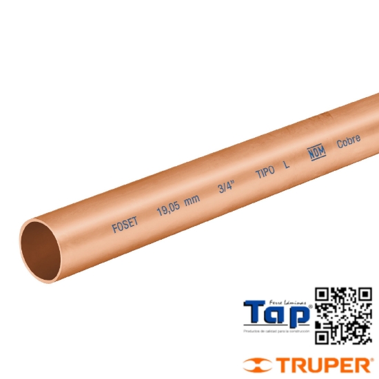 Imagen de TUBO COBRE T "L" 025 1" 3 M FOSET