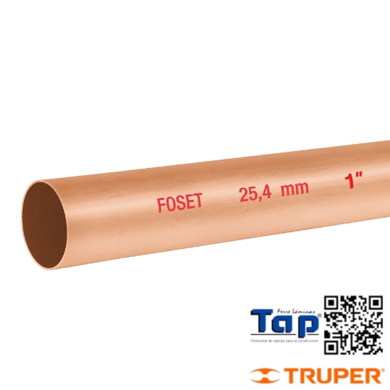 Imagen de TUBO COBRE T "N" 025 1" 3 M FOSET