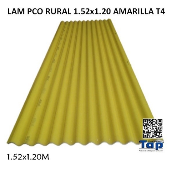 Imagen de LAM PCO RURAL 1.52x1.20 AMARILLA T4