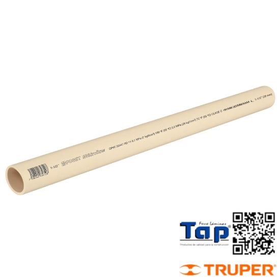 Imagen de TUBO CPVC HIDRAULICO 038 1-1/2",RD 11 3 M FOSET