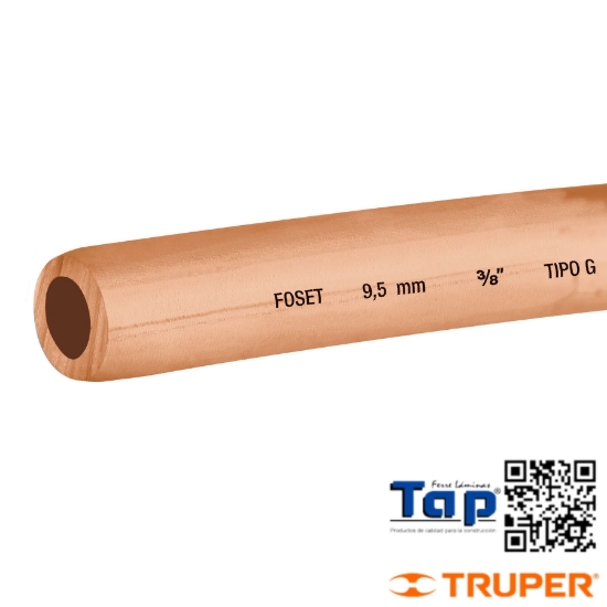 Imagen de TUBO FLEX COBRE 009 3/8" FOSET ROLLO 15M