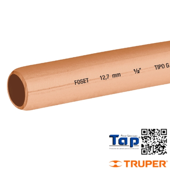Imagen de TUBO FLEX COBRE 013 1/2" FOSET ROLLO 15M