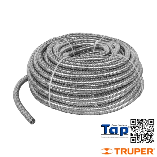 Imagen de TUBO FLEX METALICO 013 1/2" VOLTECK ROLLO 50M