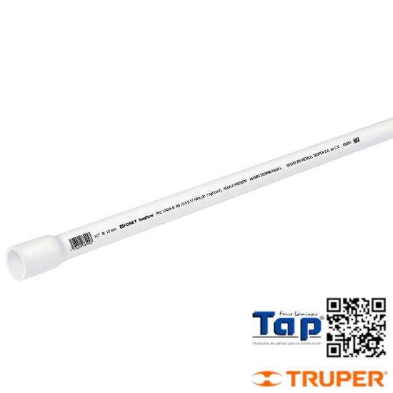 Imagen de TUBO PVC HIDRAULICO 013 1/2" 3 M RD 21 FOSET