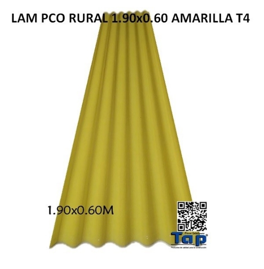 Imagen de LAM PCO RURAL 1.90x0.60 AMARILLA T4