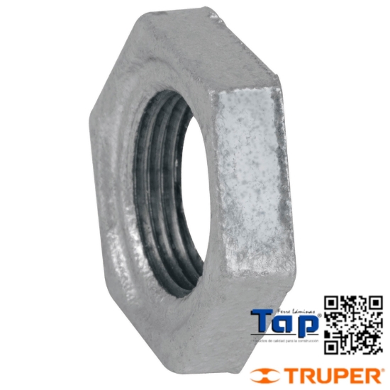 Imagen de TUERCA PRESION 025 1" ACERO GALVANIZADO FOSET