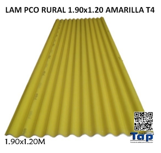 Imagen de LAM PCO RURAL 1.90x1.20 AMARILLA T4